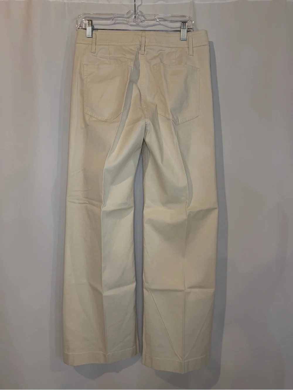 J.Crew Petite wide-leg trouser in chino in natural